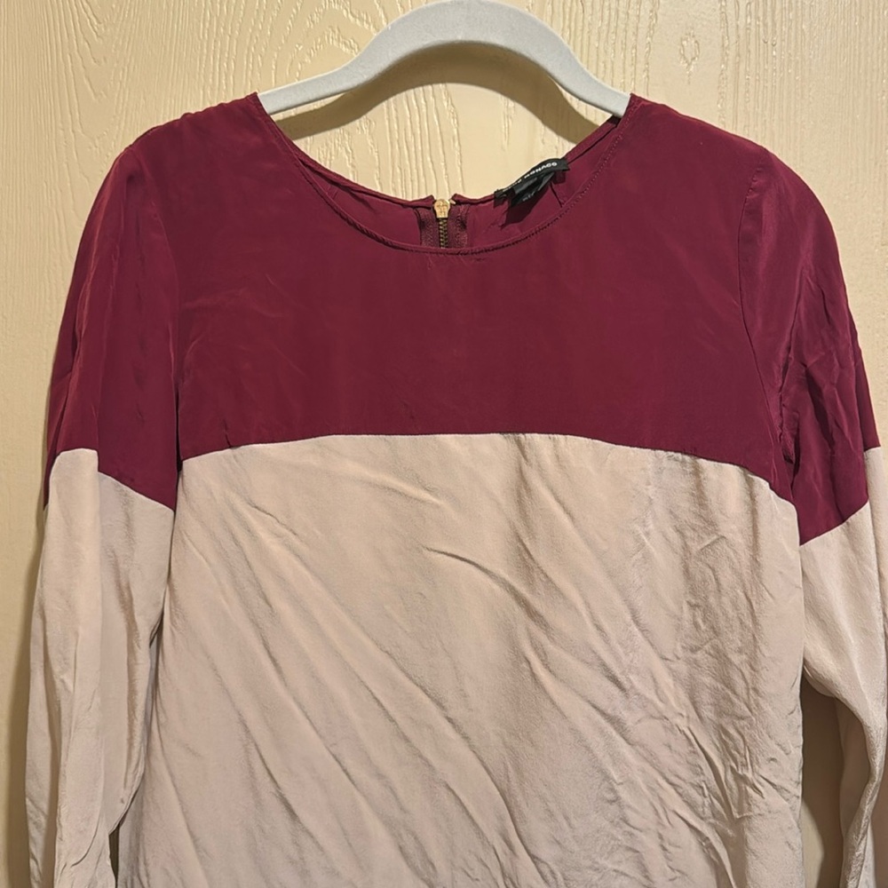 Club Monaco Silk color block dress lined sz6